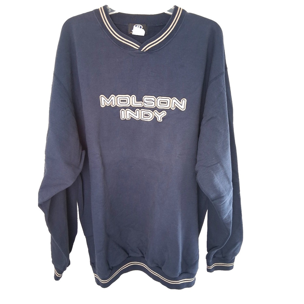Vintage Molson Indy Sweatshirt Mens XL Heavyweight  Canadian Beer‎ Racing